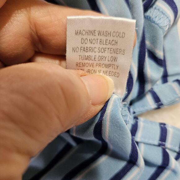 Blue Striped Polo Shirt for Men - Picture 10 of 10